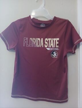 Pre-owned Florida State  Clean Youth Short Sleeve Tee - Garnet